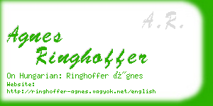 agnes ringhoffer business card